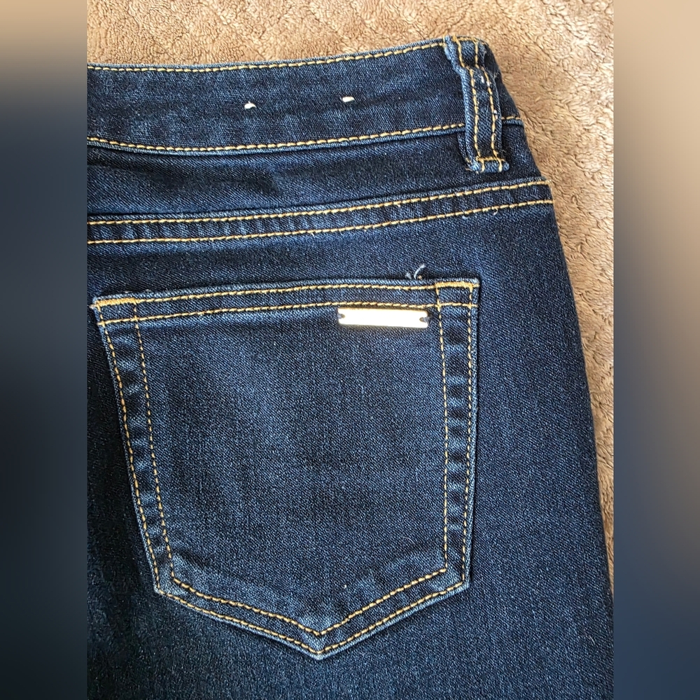 * Michael Kors Women's Jeans Izzy Skinny Sz 2 Dark Wash Blue Stretch Premium - Picture 3 of 7